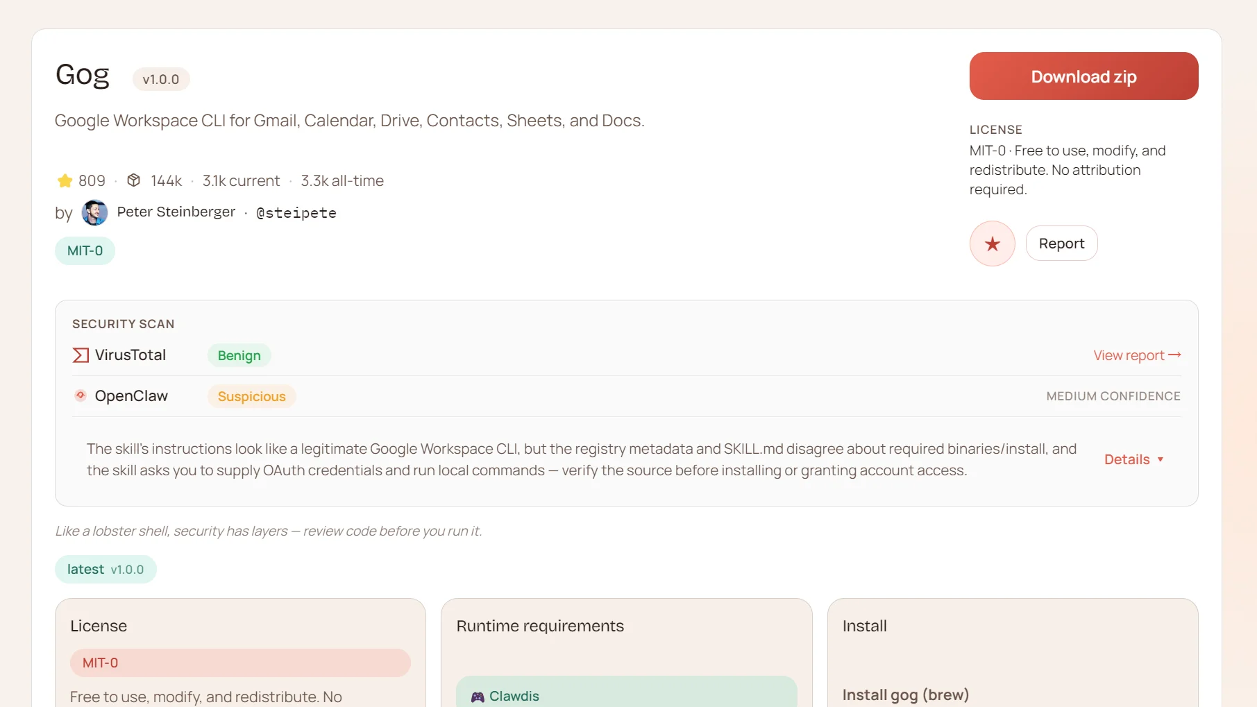 GOG【 Google生产力集成Skill】